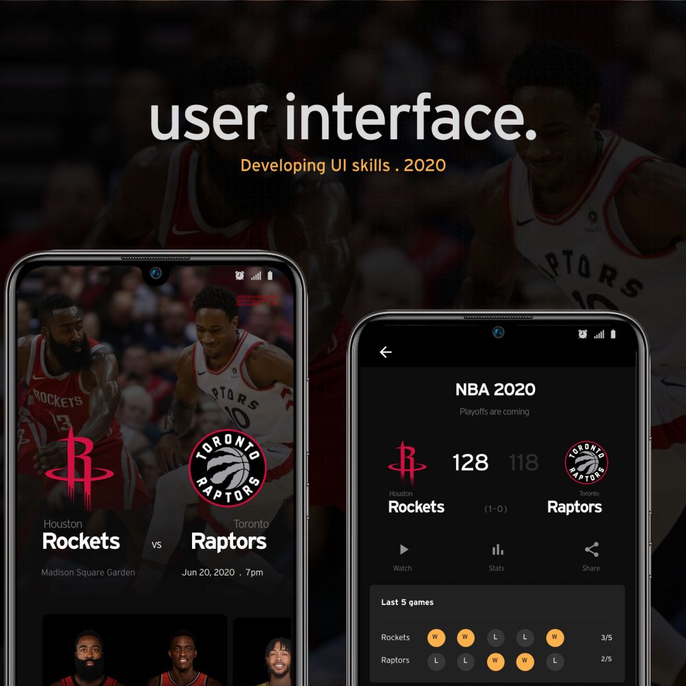 UI concept NBA App